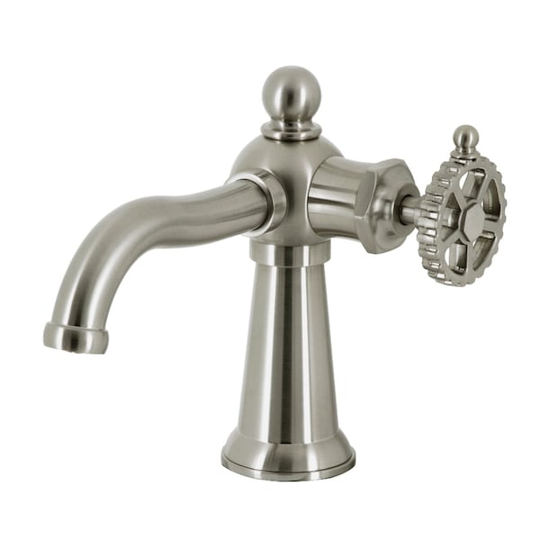 SingleHandle Bathroom Faucet with Push PopUp, Brushed Nickel